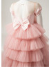 Pink Ruffled Flower Girl Dress Birthday Dress